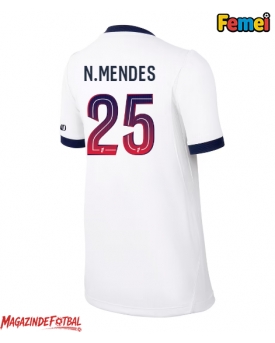Paris Saint-Germain Nuno Mendes #25 Tricou Fotbal Replică 2026-27 Femei Deplasare Paris Saint-Germain Nuno Mendes #25 Tricou Fotbal Replică 2026-27 Femei Deplasare